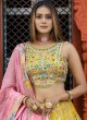 Yellow Color Chiffon Embroidered Lehenga Choli